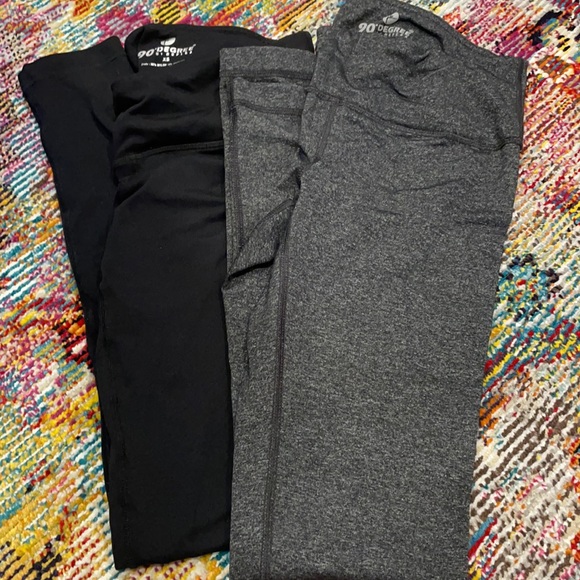 90 Degree By Reflex Pants - 2 pair 90 degree by REFLEX leggings XS